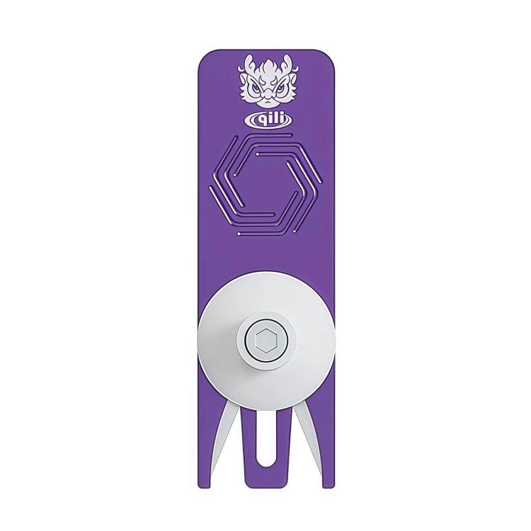 Purple roller film cutter with hex tool wheel and fold-out legs