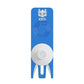 Blue roller film cutter with hex tool wheel and fold-out legs