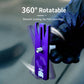 Purple roller film cutter held in a gloved hand for smooth film cutting