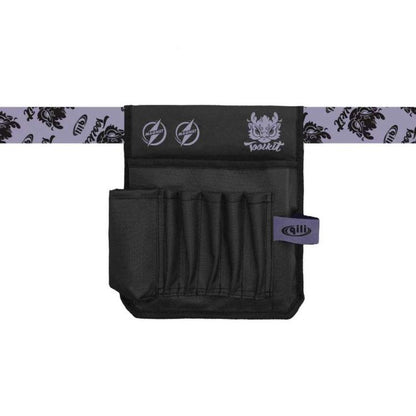 Black window film tool bag with multiple pockets and qili brand tag