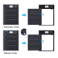 Solar chicken coop door showing automatic and manual open/close mode with arrows