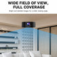 Ceiling-mounted dome security camera in black with wide-angle lens