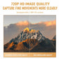 Surveillance camera image quality comparison graphic with mountains photo