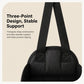 Triangular-strap rear seat footrest hammock with padded top and side panels