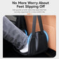 Rear seat footrest hammock with side guards to help keep feet supported