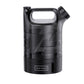 Black water bottle with carry handle and wide mouth, plus attached drinking bowl