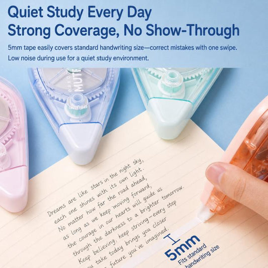 5mm correction tape applying a white-out strip on writing paper