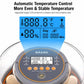 Egg incubator front control panel with large LCD temperature and humidity display