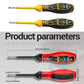 Two yellow digital voltage tester pens with LCD screens and non-contact tips