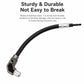 90-degree right-angle drill adapter with reinforced metal elbow and ribbed flexible hose