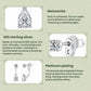Sterling silver teardrop moissanite stud drop earrings, product detail view