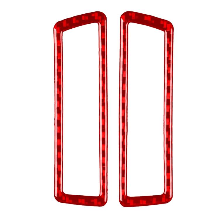 Dashboard air vent sticker set with red glowing frames, two pieces