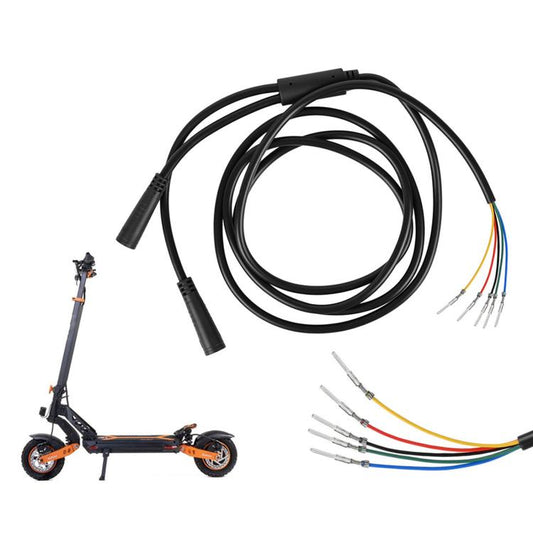 Electric scooter main wiring harness cable, black dual 2-pin connectors, prewired leads