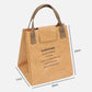 Ginger yellow insulated lunch tote bag, 20cm wide, 17cm deep, 23cm high