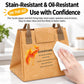 Ginger yellow insulated lunch tote bag with wipe-clean protection against stains and oil