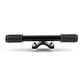Black rubber handlebar grips with black crossbar and mounting clamp