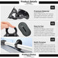 Black open-style oar lock set with base, clip, and storage cover