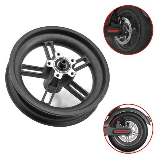Black rear scooter wheel with hub and disc brake rotor