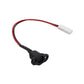 Charging port connector with red/black wires and white charging plug