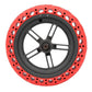 Red solid honeycomb tire and dark wheel rim with center hub, Xiaomi M365 Pro rear