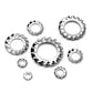 Stainless steel external tooth lock washers, mixed sizes, round toothed lock rings