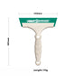 qili window tinting squeegee with cream handle and green rubber blade, front view