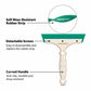 qili window tinting squeegee with detachable screws, soft rubber strip, curved handle