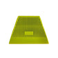 Green window tinting squeegee with ribbed vertical grooves and flat scraper edge.
