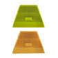 Green and yellow window tinting squeegees with ribbed groove scraper surfaces.