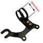 Bicycle disc brake bracket (22mm/32mm), black metal with two screw holes