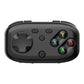 Black mini pocket Bluetooth game controller with colored face buttons and analog sticks