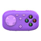 Purple mini pocket Bluetooth game controller with translucent D-pad and analog sticks