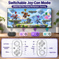 Mini Bluetooth game controller with switchable button layout diagram and joysticks