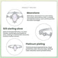 Moonstone ring product process card showing 925 sterling silver and platinum plating