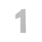 Gray number cake mold digit "1" shape