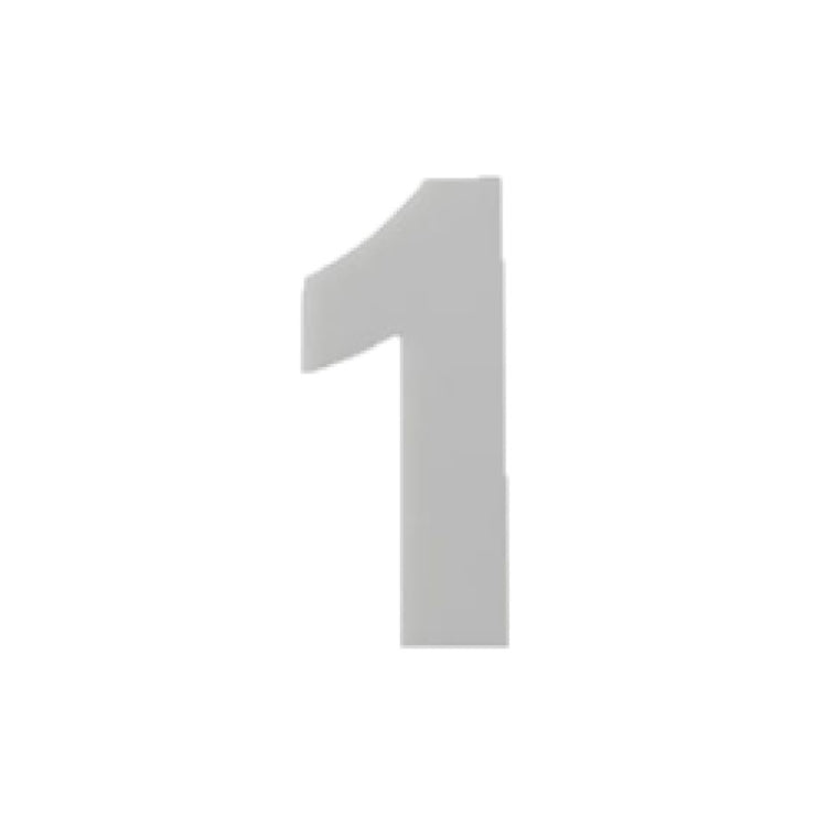 Gray number cake mold digit "1" shape