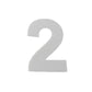 Gray number cake mold digit "2" shape