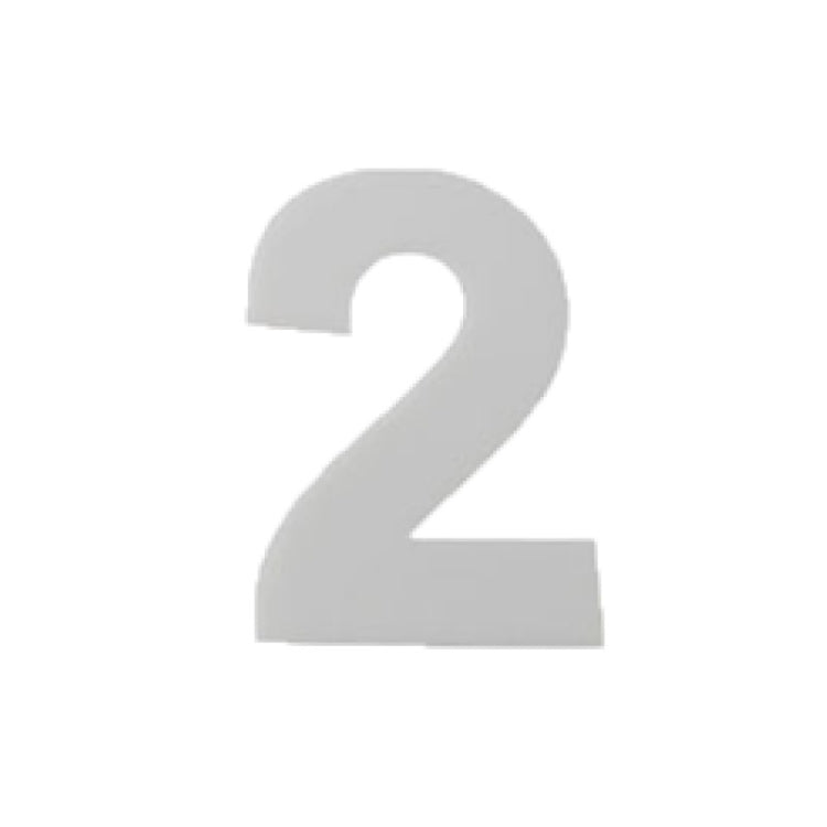 Gray number cake mold digit "2" shape