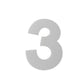 Gray number 3 cake mold, 2-piece set for cake decorating