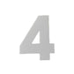 Gray number 4 cake mold, 2-piece set for cake decorating