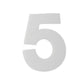 Gray number 5 cake mold, 2-piece set for cake decorating