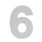 Gray number 6 cake mold, 2-piece set for cake decorating