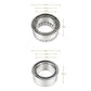 Round stainless steel dumpling wrapper cutters with sawtooth edge, size diagram