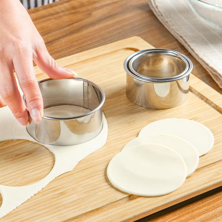 Stainless steel round dumpling wrapper mold cutting dough rounds