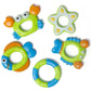Green and blue octopus ring thrower set with star-shaped splash ring