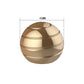 Gold rotating tabletop ball gyroscope toy, 45mm diameter, domed metal shell.