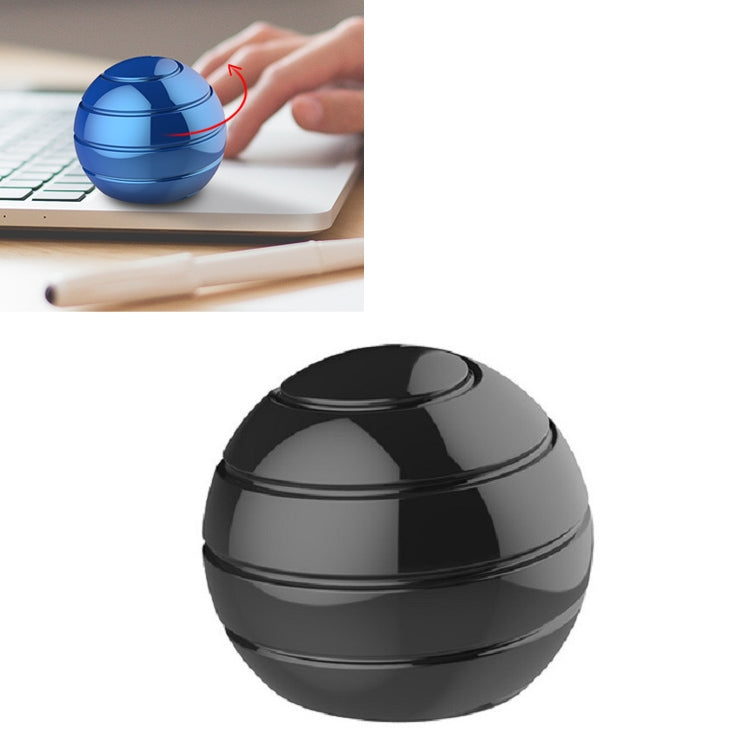 Rotating tabletop ball gyroscope toy, blue and black ball designs