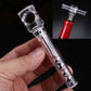 Handheld clear wine corkscrew with spiral worm and side handle