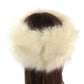 Ivory faux fur headband bomber hat with soft wide furry band