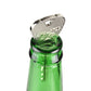 Close-up metal magic key with ridged teeth and ring end, silver-gray